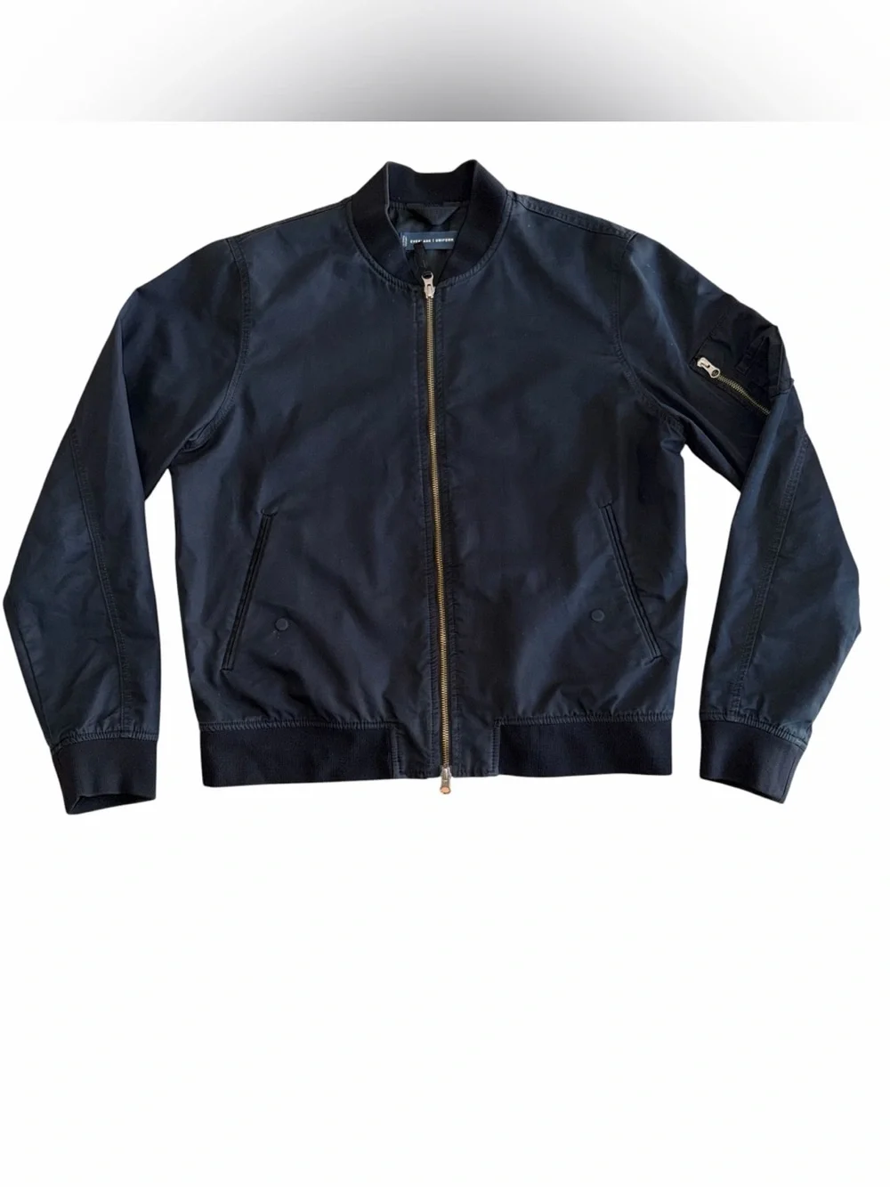 Everlane The Bomber Jacket Navy Blue Full Zip Uniform Collection Mens Medium M